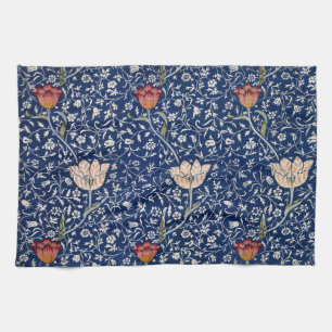 William Morris Medway Blue Floral Tea Towel