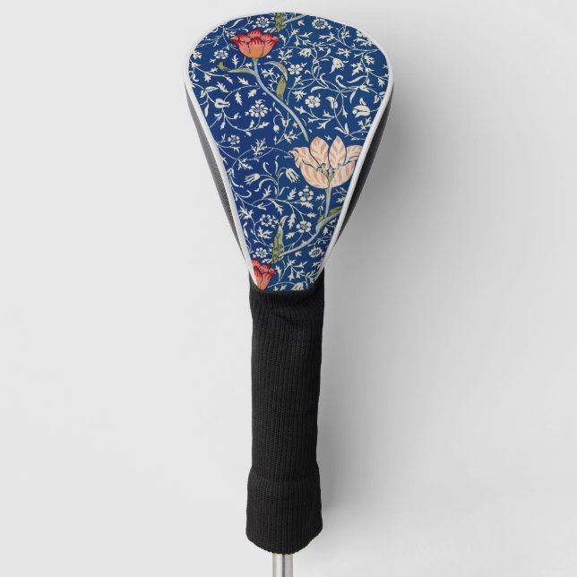 William Morris Medway Blue Flower Classic Golf Head Cover (Front)