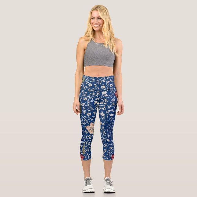 William Morris Medway Pattern Capri Leggings (Front)