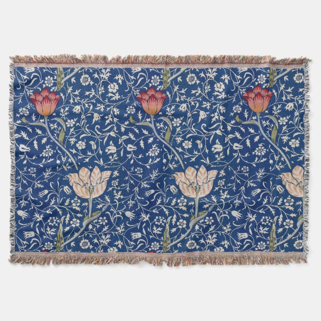 William Morris Medway Pattern Throw Blanket (Front)