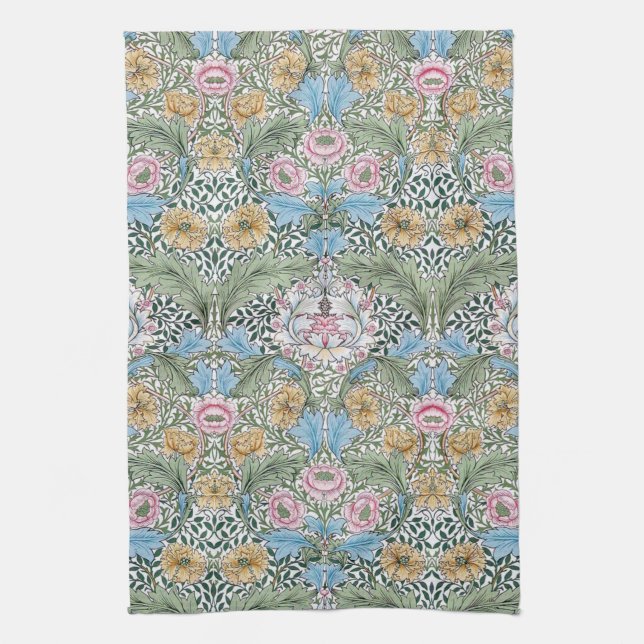 William Morris Myrtle Floral Kitchen Tea Towel (Vertical)