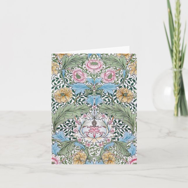 William Morris Myrtle Floral Pattern Note Cards (Front)