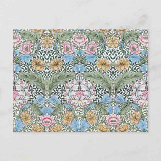 William Morris Myrtle Floral Pattern Postcard (Front)