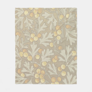 William Morris Oak and Acorn Fleece Blank Blanket