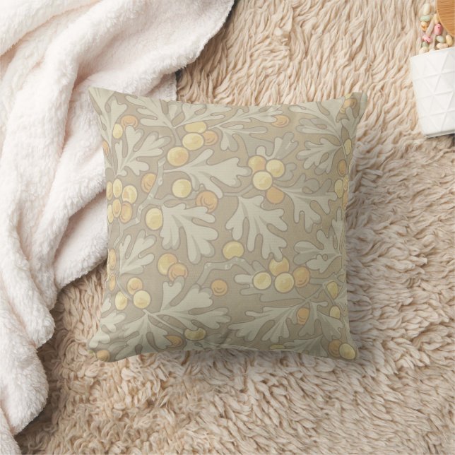 William Morris Oak and Acorn Throw Pillow (Blanket)