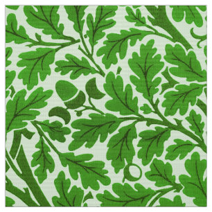 William Morris Oak Leaves, Emerald Green Fabric