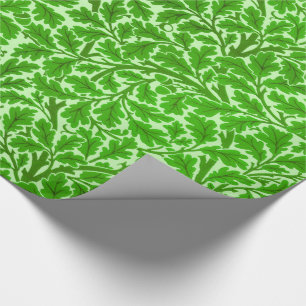 William Morris Oak Leaves, Emerald Green  Wrapping Paper