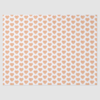 William Morris Orange Floral Heart  Decoupage Tissue Paper