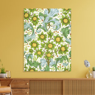 William Morris Orchard Green Floral Art Canvas Print