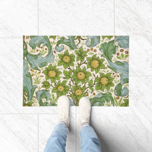 William Morris Orchard Green Floral Art Doormat