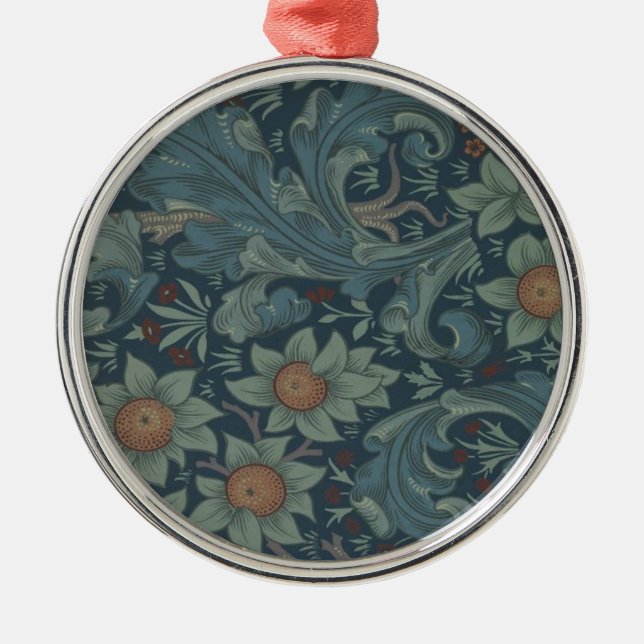 William Morris Orchard Pattern Art Metal Tree Decoration (Front)