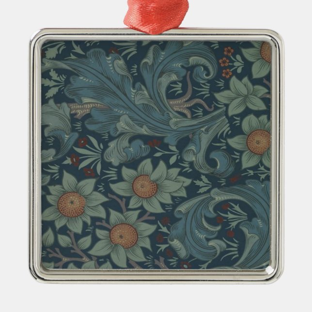 William Morris Orchard Pattern Art Metal Tree Decoration (Front)