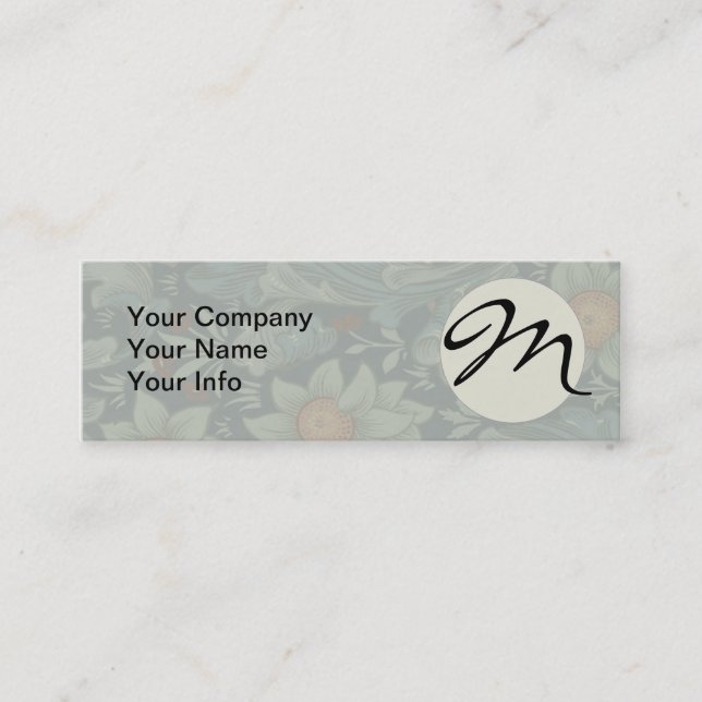 William Morris Orchard Pattern Art Mini Business Card (Front)