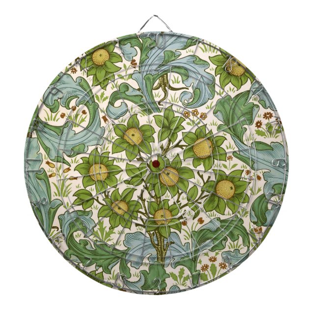 William Morris' Orchard Pattern Art Nouveau Dartboard (Front)