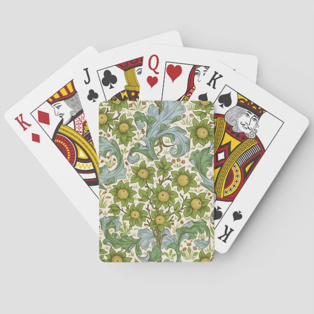 William Morris' Orchard Pattern Art Nouveau Playing Cards (Back)