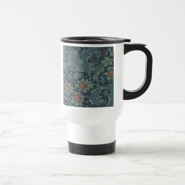 William Morris Orchard Pattern Art Travel Mug (Right)