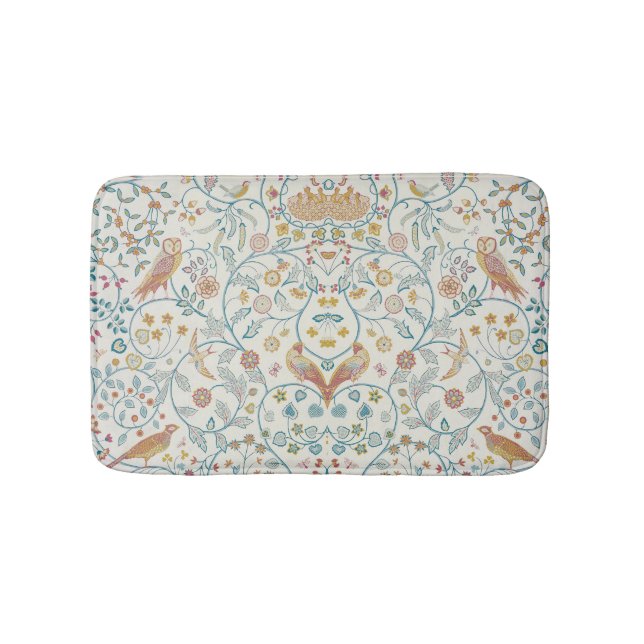 William Morris - Owl and Berries  Bath Mat (Front)