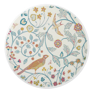 William Morris - Owl and Berries Wallpaper Ceramic Knob