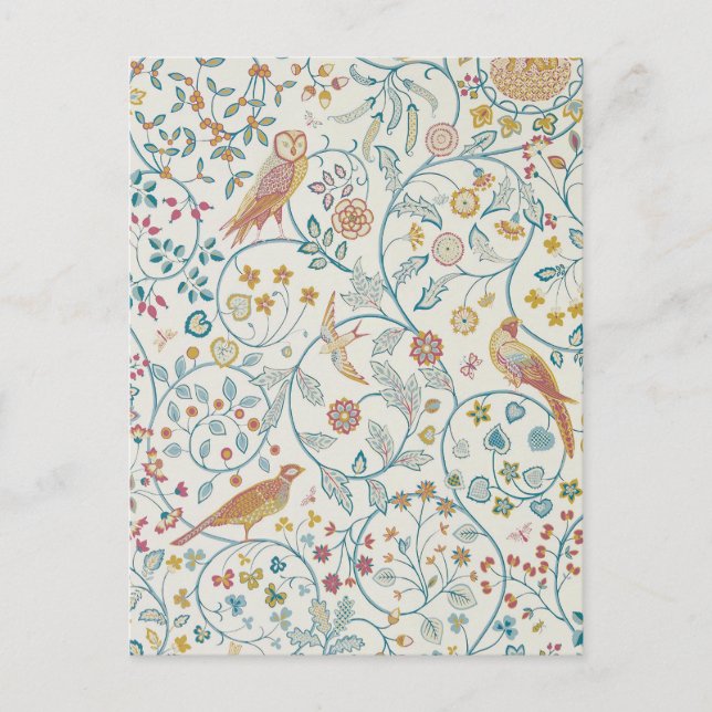 William Morris - Owl and Berries Wallpaper Postcard (Front)