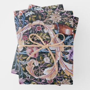 William Morris, Owl and Flowers Wrapping Paper Sheet
