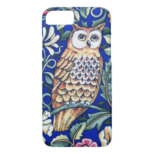 William Morris Owl Tapestry, Beige and Cobalt Blue iPhone 8/7 Case