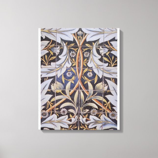 William Morris - PANEL OF CERAMIC TILES DESIGNED B Canvas Print (Front)