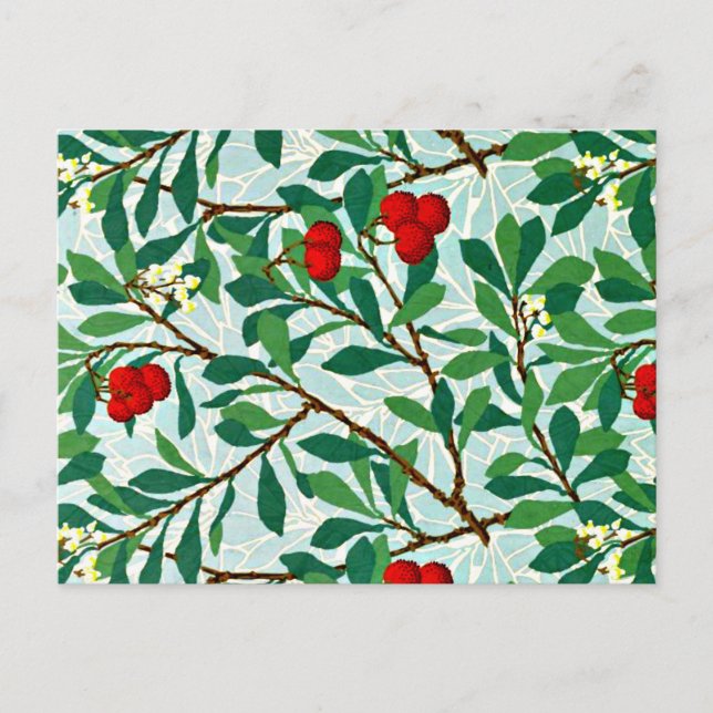 William Morris pattern, Arbatus, Postcard (Front)
