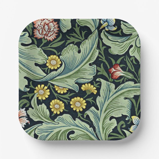 William Morris pattern, Leicester Paper Plate (Front)