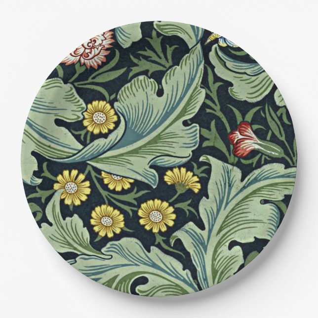 William Morris pattern, Leicester Paper Plate (Front)