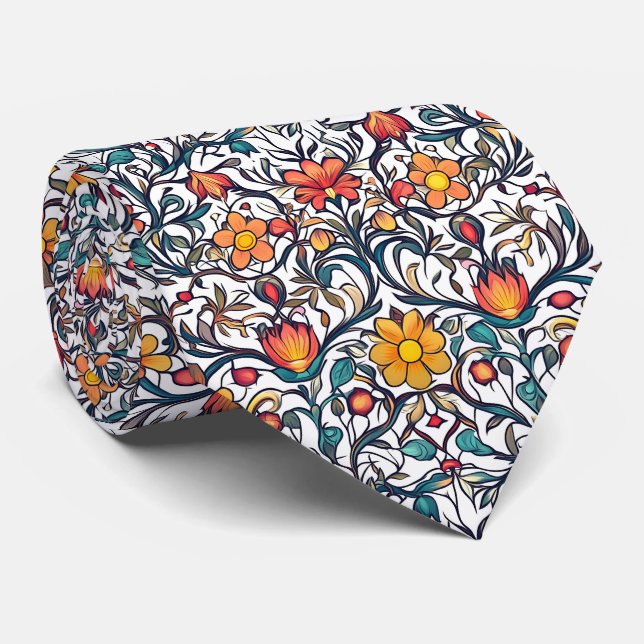 William Morris Pattern Tie (Rolled)