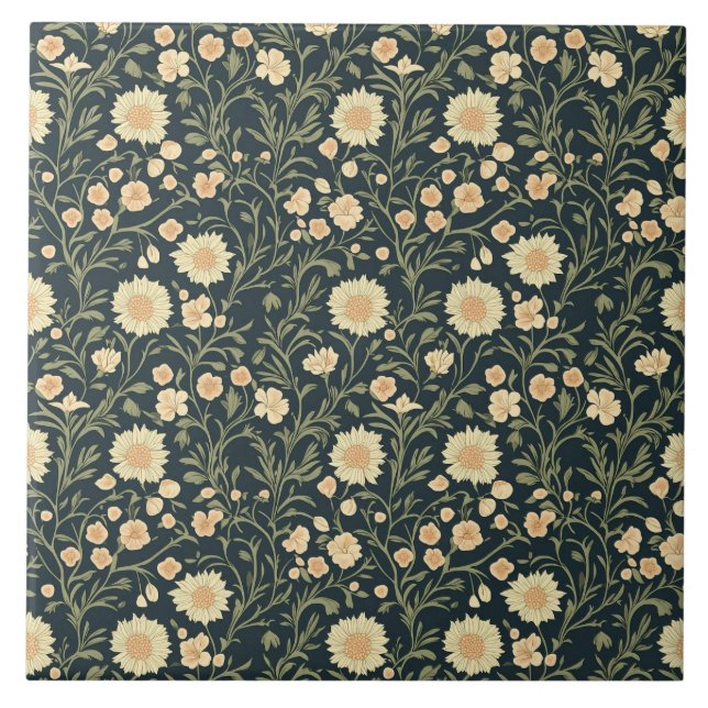 William Morris Pattern  Tile (Front)