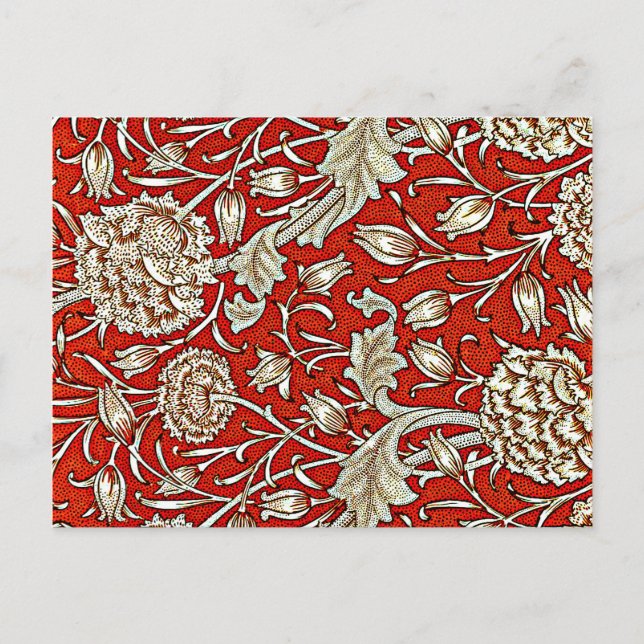 William Morris pattern, Wild Tulip Postcard (Front)