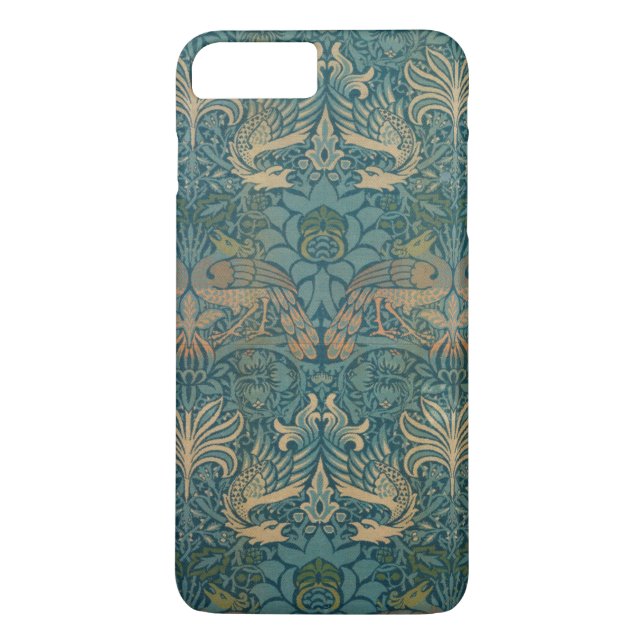 William Morris Peacock and Dragon Textile Design Case-Mate iPhone Case (Back)