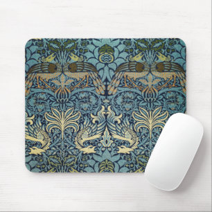 William Morris Peacock and Dragon Woven Design Mouse Pad