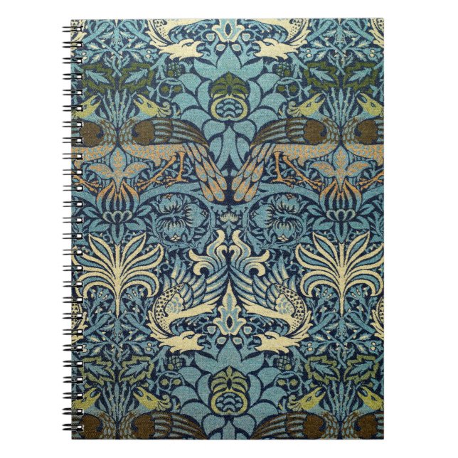 William Morris Peacock and Dragon Woven Design Notebook (Front)
