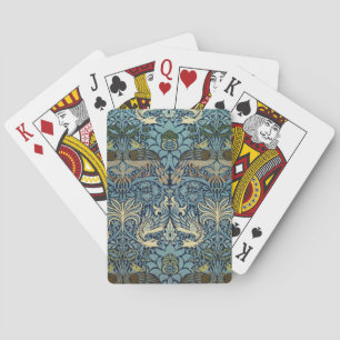 William Morris Peacock and Dragon Woven Design Playing Cards