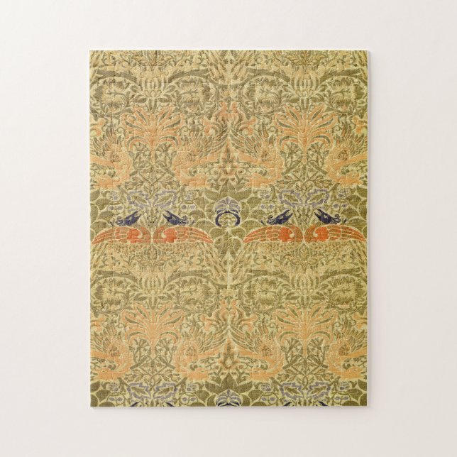 William Morris Peacock & Dragon Arts & Crafts Jigsaw Puzzle (Vertical)