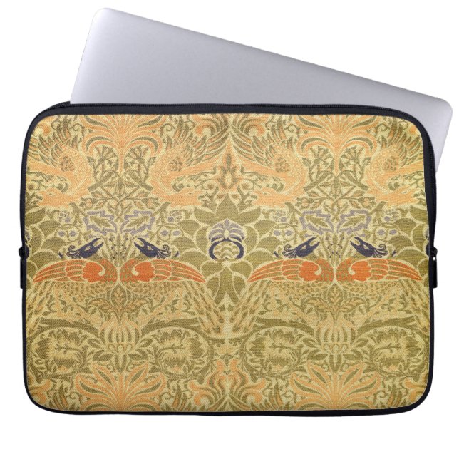William Morris Peacock & Dragon Arts & Crafts Laptop Sleeve (Front)