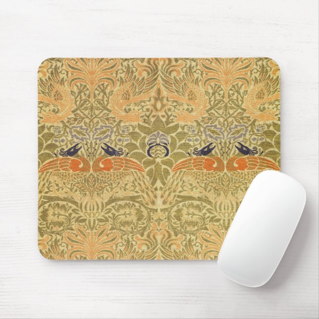 William Morris Peacock & Dragon Arts & Crafts Mouse Pad (With Mouse)
