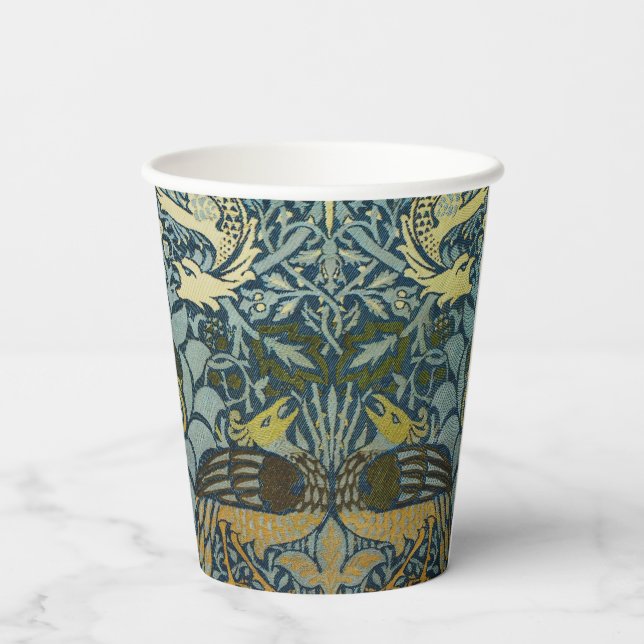 William Morris Peacock Dragon Classic Paper Cups (Back)