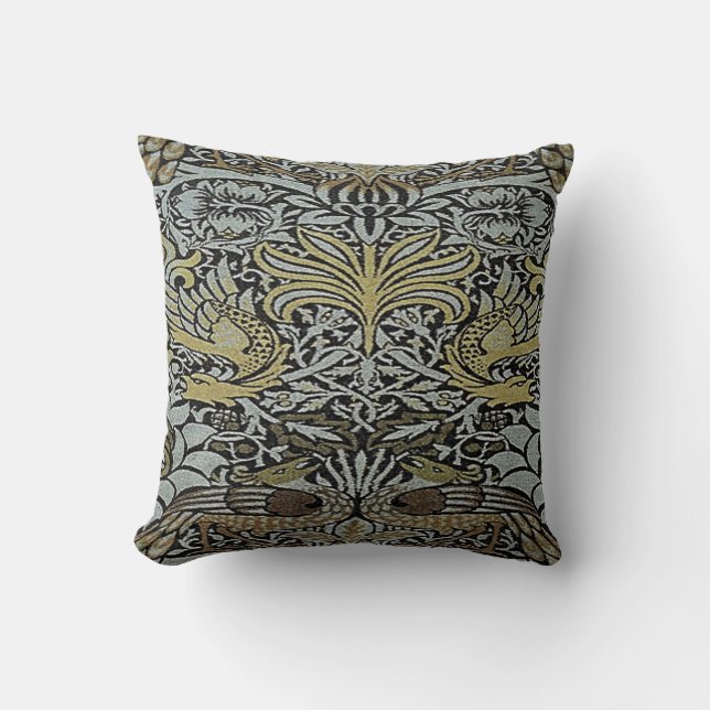 William Morris "Peacock & Dragon" Cushion (Front)