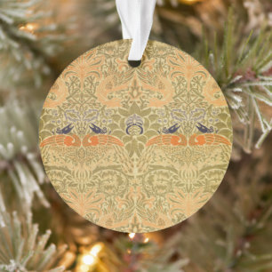 William Morris Peacock Dragon Vintage Arts Crafts Ornament