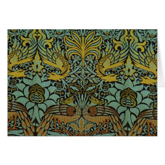 William Morris Peacock Dragon Wallpaper  (Front Horizontal)
