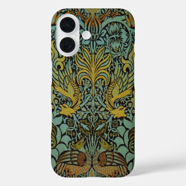 William Morris Peacock Dragon Wallpaper  Case-Mate iPhone Case (Back)