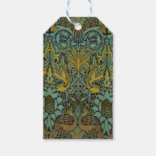 William Morris Peacock Dragon Wallpaper Gift Tags