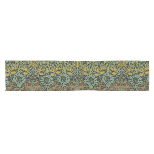 William Morris Peacock Dragon Wallpaper  Short Table Runner (Horizontal)