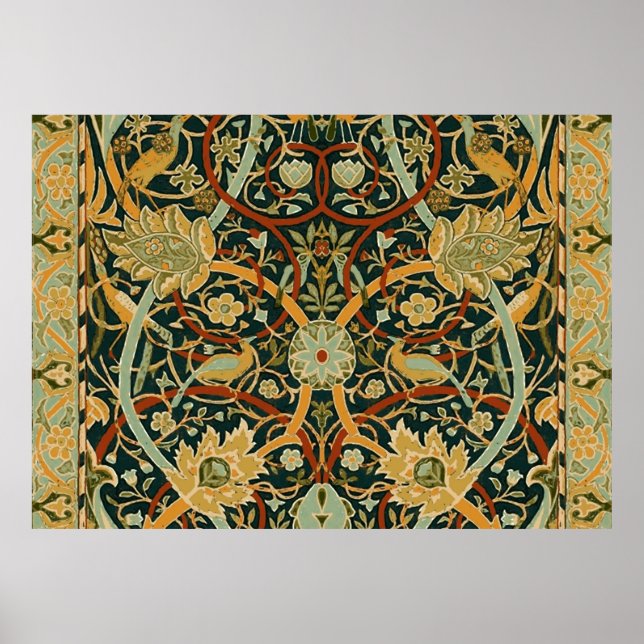 William Morris Persian Carpet Art Print Design (Front)