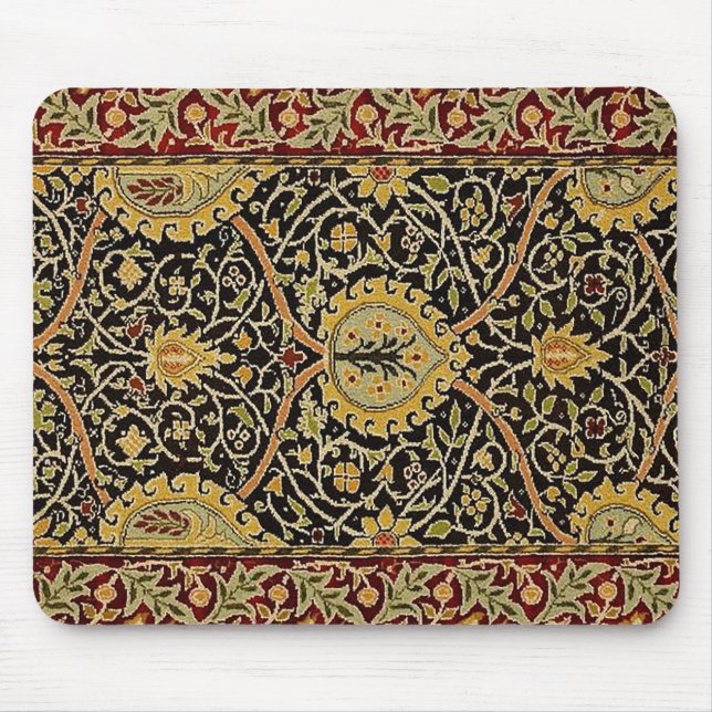 William Morris Persian Carpet Art Print Design Mouse Pad (Front)