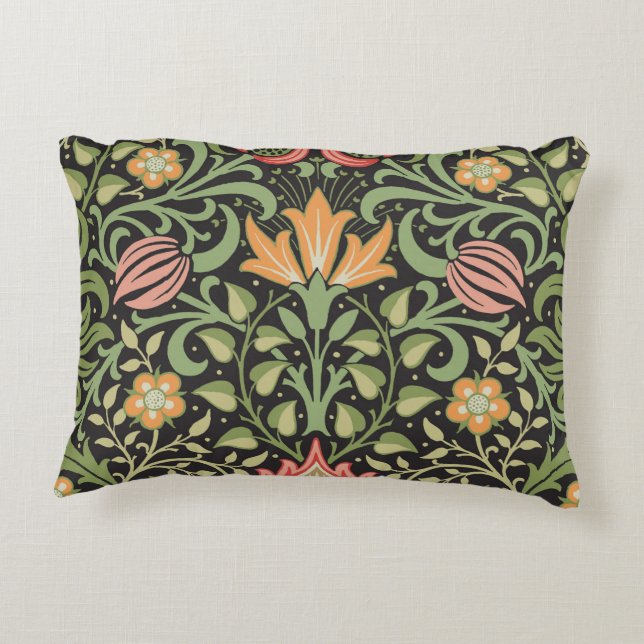 William Morris Persian Floral Antique Decorative Cushion (Back)