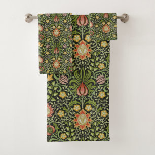 William Morris Persian Floral Botanical Design Bath Towel Set